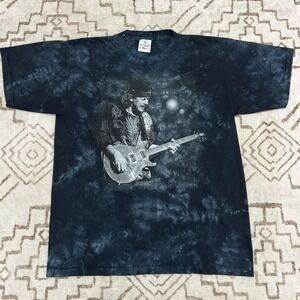 Vintage Santana Shirt Mens Large Black Tie Dye Guitar Tee 2001 Made USA 2000s